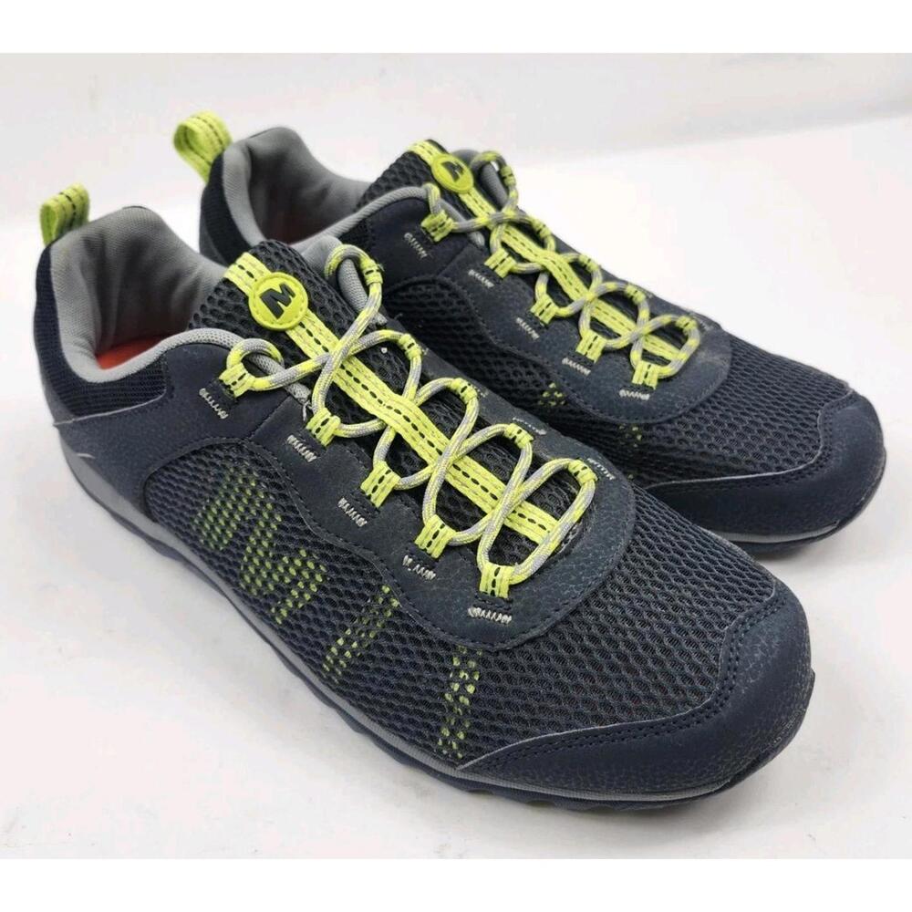 Merrell Mens 11.5 M Ebony Tender Shoots Hiking Shoes Lace Up Low Top Black  EUC